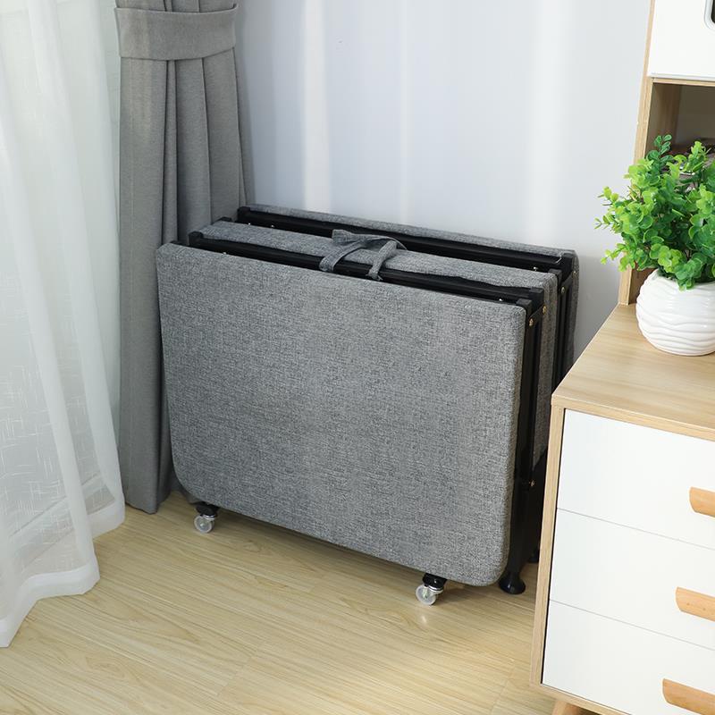 Giường gấp gọn nghỉ trưa văn phòng, Ghế xếp thông minh có bánh xe, Giường xếp sinh viên bệnh viện đa năng khung thép