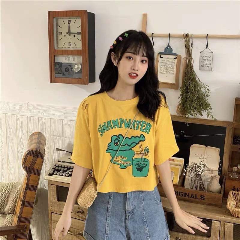 Áo croptop cá sấu Swamp NTA0220