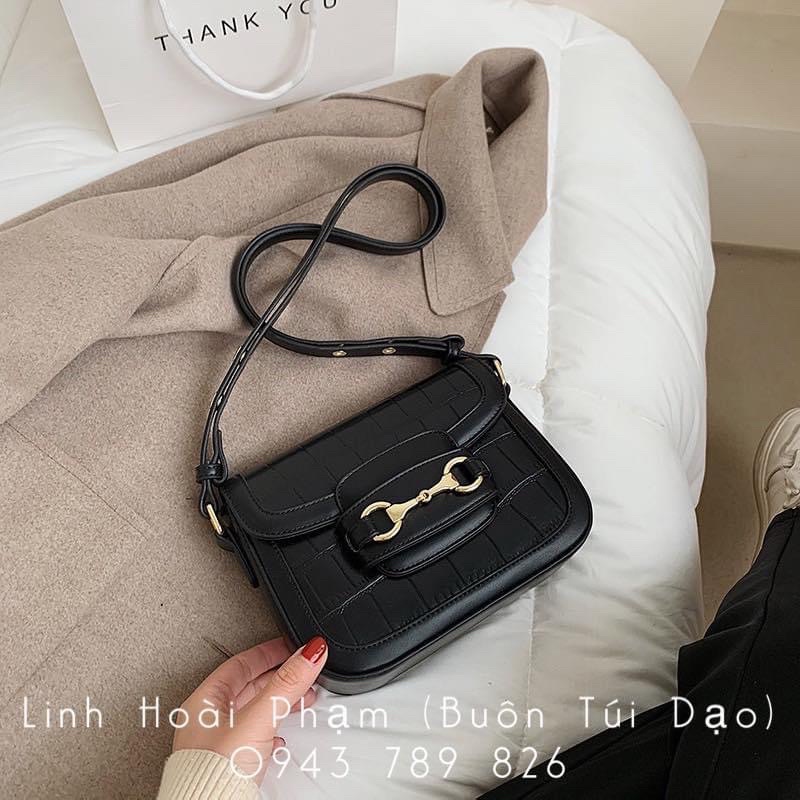 Túi đeo chéo dáng hộp basic cho nữ (ảnh thật)