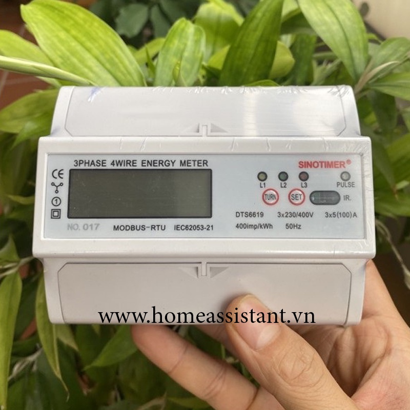 Công tơ 3 Pha 6 Thông Số 100A Modbus RS485 DTS6619  Hass