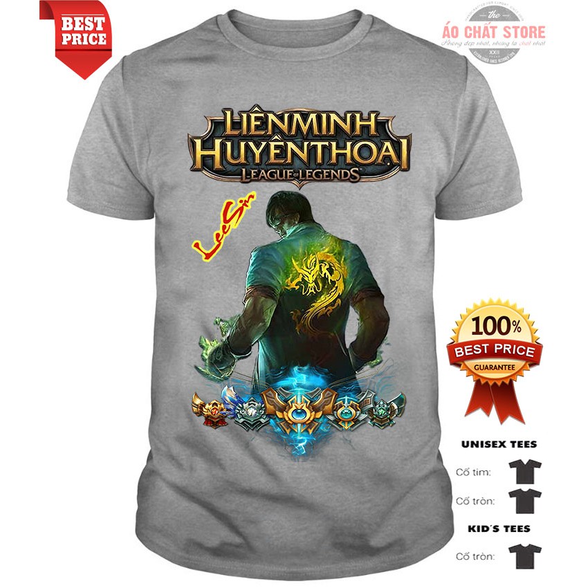 [SIÊU PHẨM] Áo Thun LEESIN Tiểu Long Cực Đẹp | Áo Liên Minh Huyền Thoại Lee Sin | Bruclee LOL Tshirt