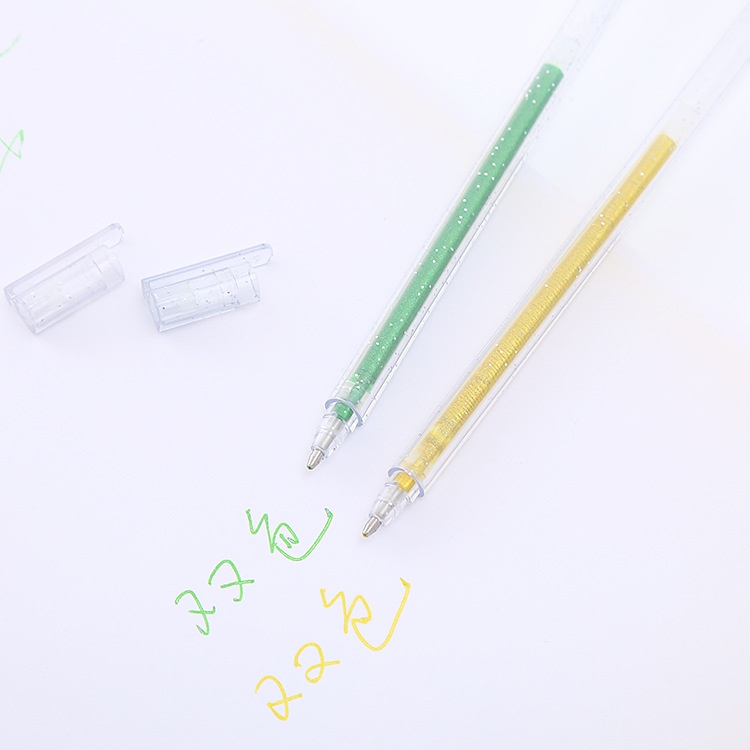 Sét bút kim tuyến trang trí nhiều màu Glitter Gel Pen vẽ thiệp trang trí siêu xinh ROSE196