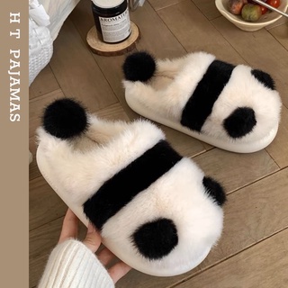 Dép bông gấu trúc Panda Xixitiao lông mịn cực ấm hot trend mùa đông 2022