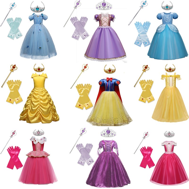 Đầm hóa trang công chúa NNJXD dành cho bé gái dịp Halloween chủ đề phim Frozen