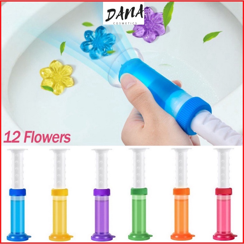 Gel Thơm Khử Mùi Toilet Loại Bỏ Mùi Hôi Không Để Lại Dấu Vết Với 6 Mùi Tùy Chọn Có Thể Nặn 12 Bông Hoa DANA