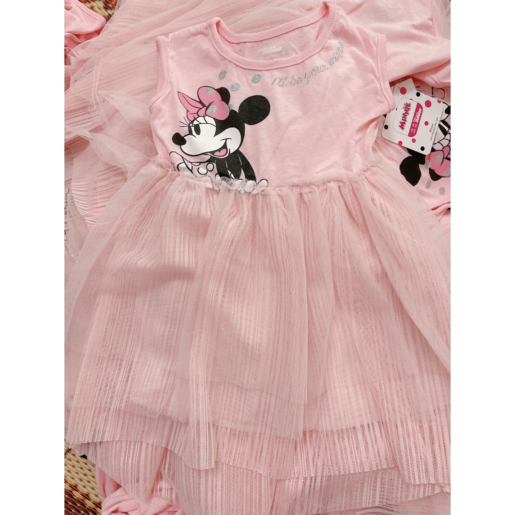 Váy bé gái Mickey thân cotton chân voan bồng bềnh xinh yêu