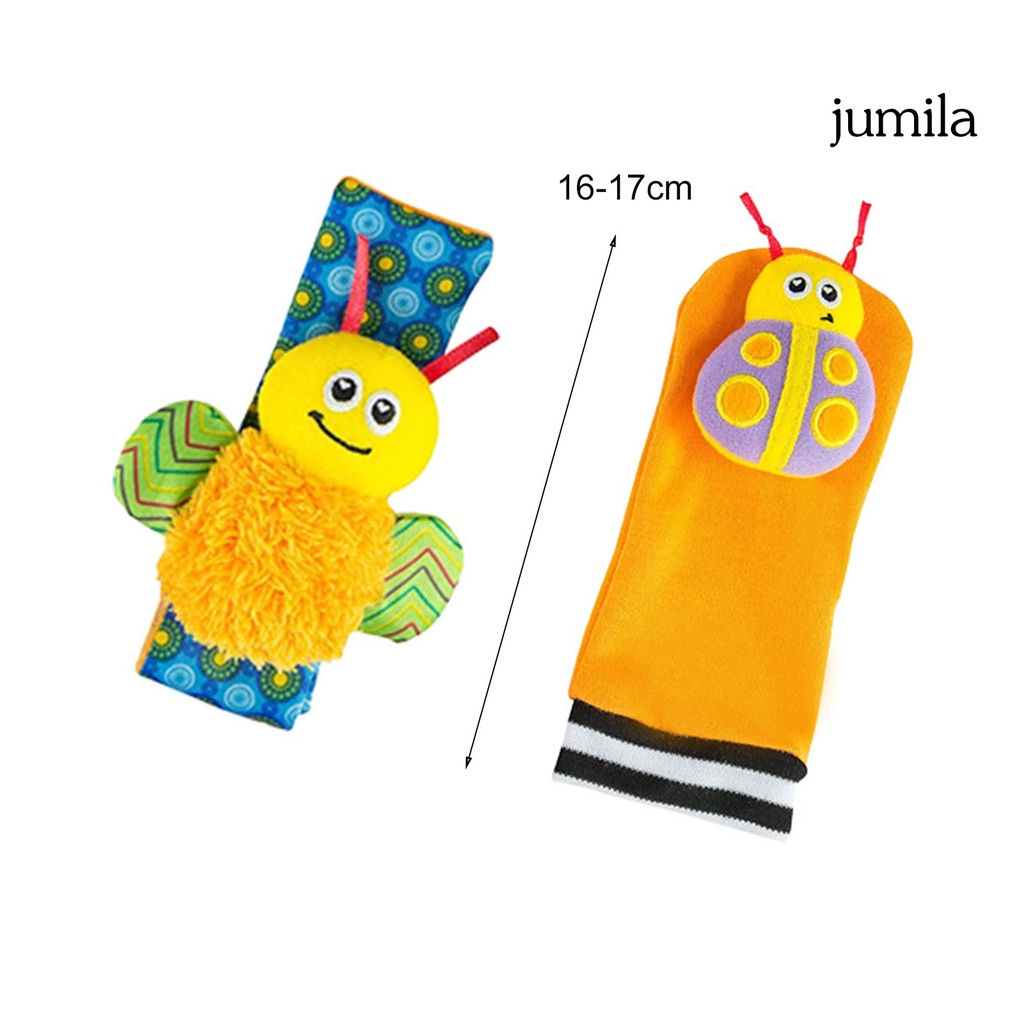 Đồ Chơi Nhồi Bông Lục Lạc Đeo Cổ Tay Và Chân Thoải Mái Cho Bé Sơ Sinh 0-12 Tháng Tuổi