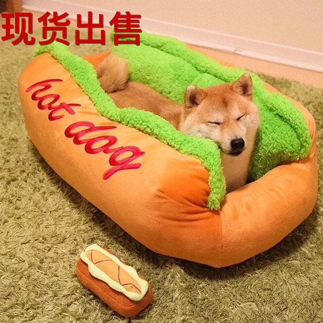 Ổ hot dog cho chó mèo - Nhà cho thú cưng