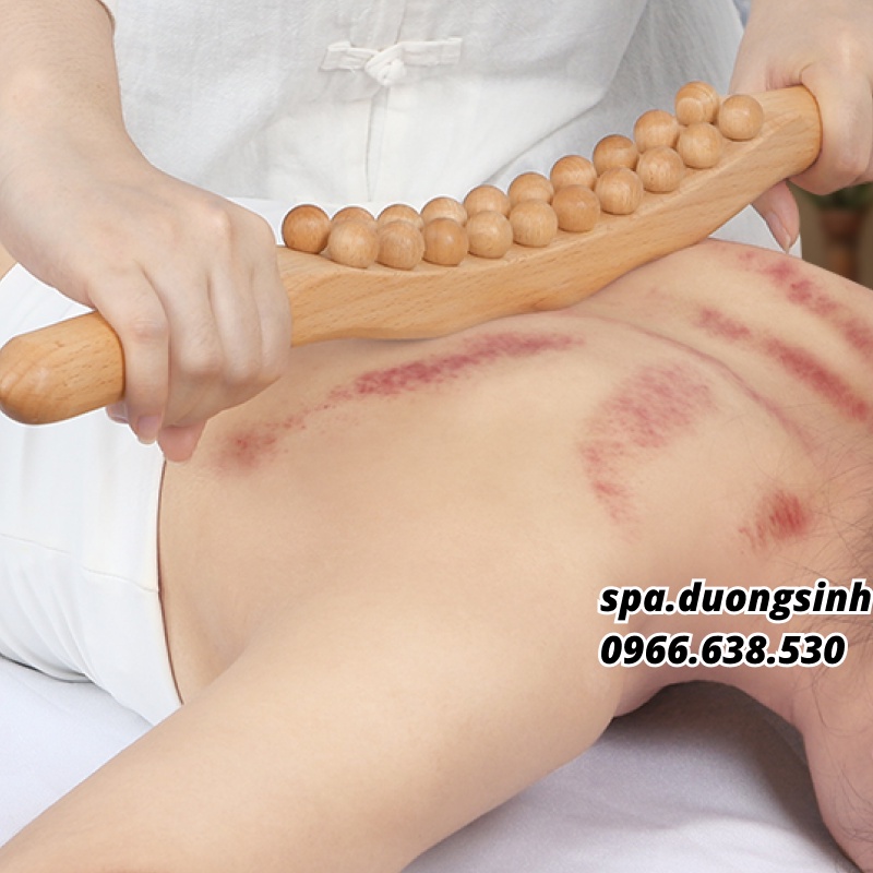 Gậy Đánh Mỡ Đả Thông Kinh Lạc, Gậy Gỗ Sồi Thơm Giảm Béo Bụng Spa Dưỡng Sinh