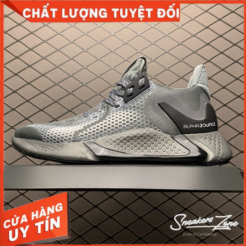 (FREESHIP+HỘP+QUÀ) Giày Thể Thao Sneakers   ALPHABOUNCE instinct M 2020 gray xám cực đẹp cho cả nam và nữ