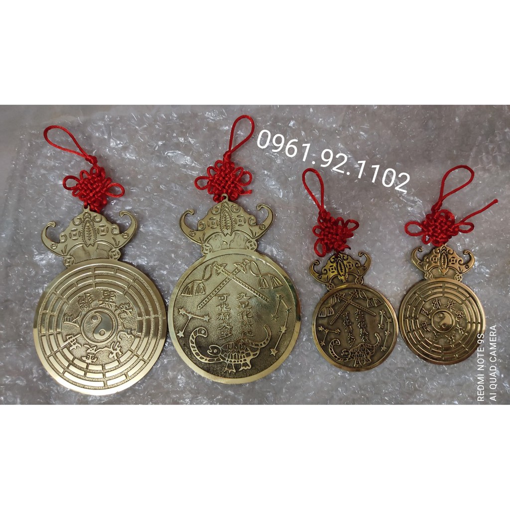 Tiền xu Dơi Cửu Tinh 15.5cm Đồng Nguyên Chất - Hóa giải bếp không hợp hướng