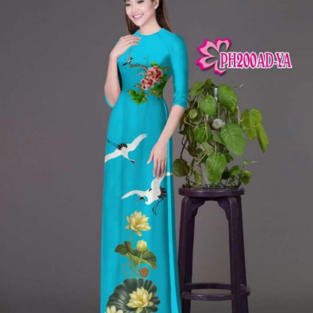 vải áo dài in 3d