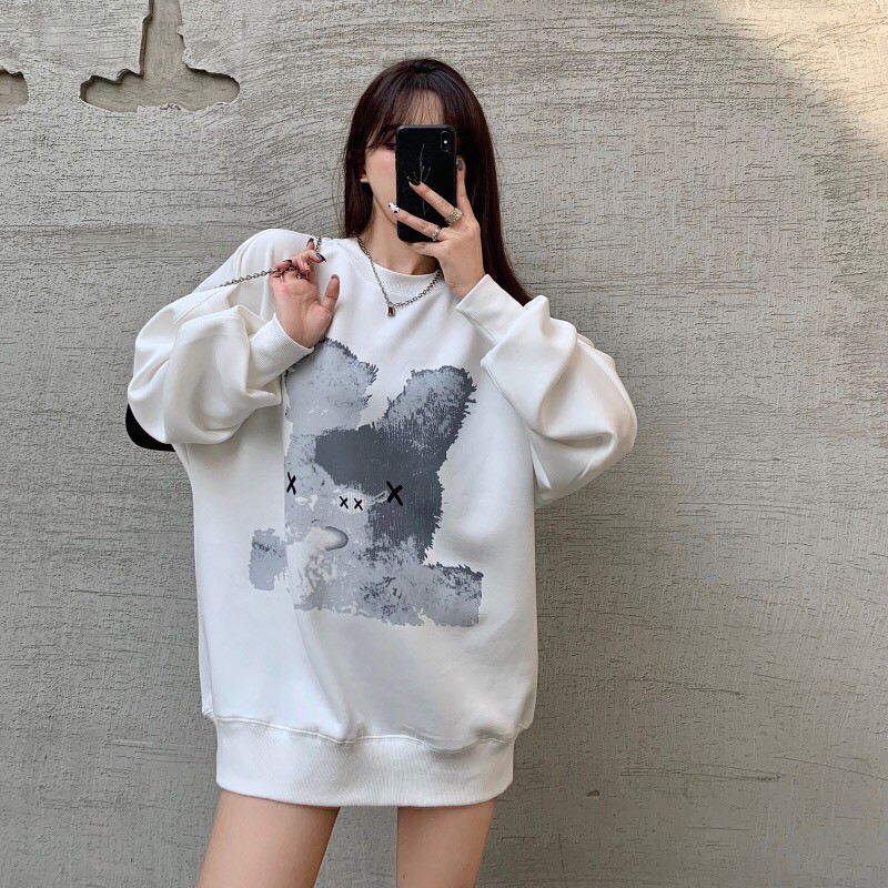 Áo Sweater Nam Nữ Form Rộng In Hình Gấu Xám Ullzang ASW09 | BigBuy360 - bigbuy360.vn