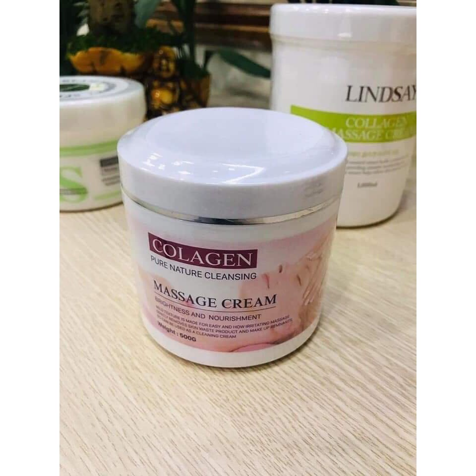 Kem massage collagen Hồng 500gram