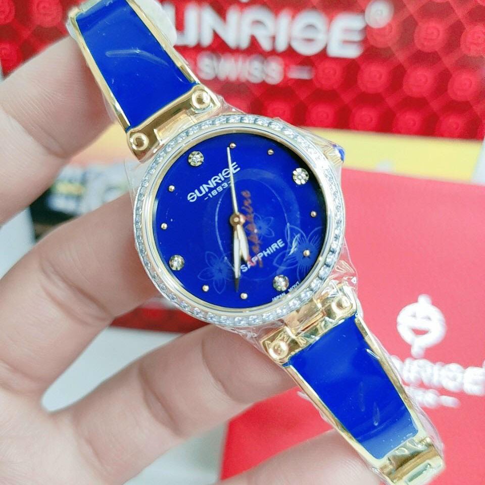 Đồng hồ nữ SUNRISE 9991Aa, Vành Đá sang trọng,full hộp thẻ chính hãng, Kính Sapphire chống xước chống nước tốt