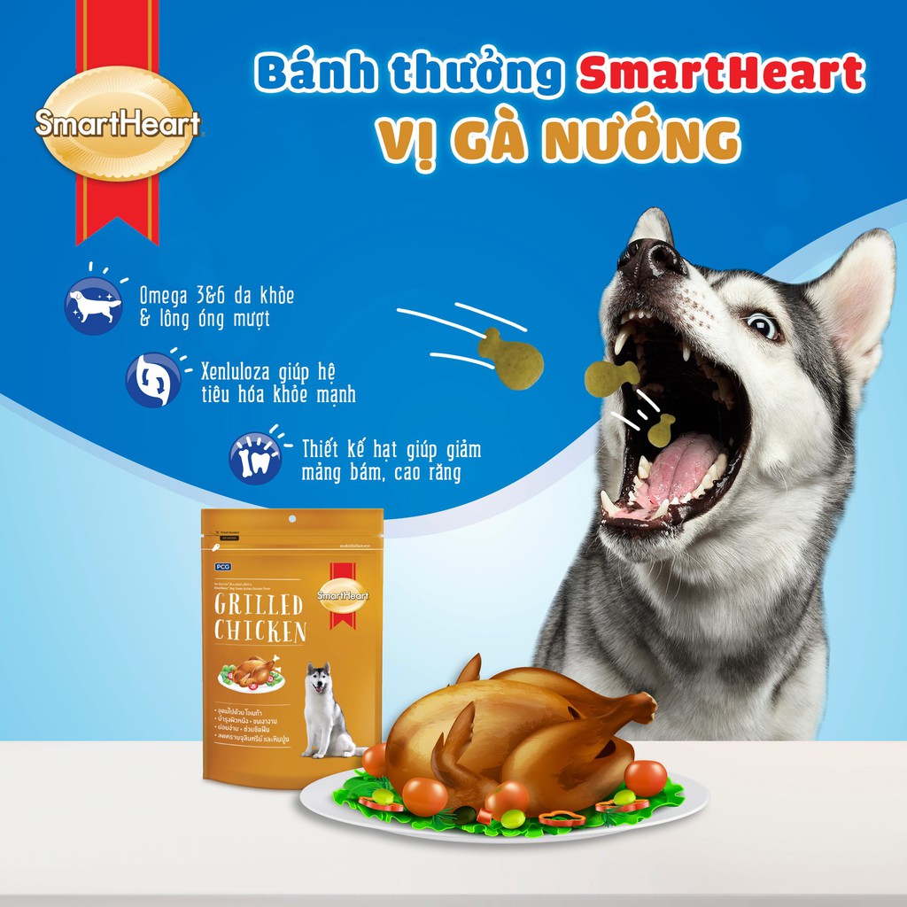 [100gr] Snack Smart Heart Thái Lan nhiều hương vị cho chó mọi giai đoạn tuổi 100gr