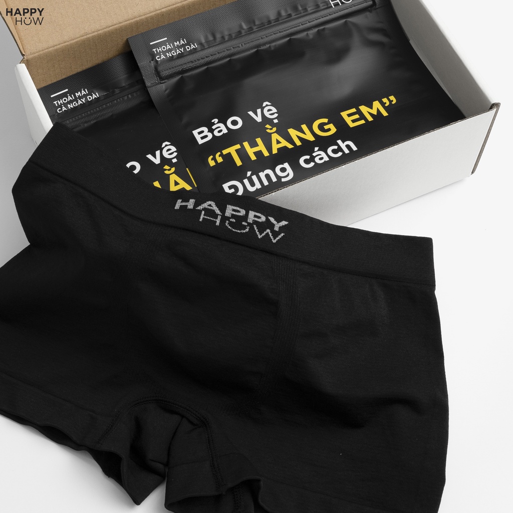 Quần lót nam boxer AMIDE cao cấp dệt sợi tự nhiên kháng khuẩn, khử mùi, thoáng khí - HAPPYHOW
