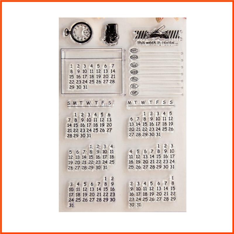 Con Dấu Silicone Trong Suốt Hình Số Dùng Trang Trí Album Ảnh DIY