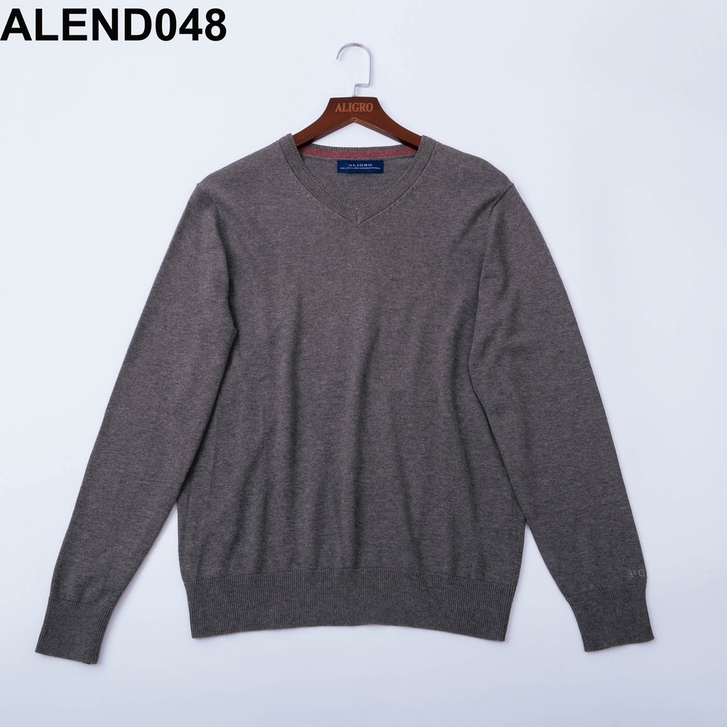 Áo Len Nam Aligro,chất Len Mịn, Cổ Tim Thời Trang, Dáng Slimfit, Trẻ Trung Năng Động, Chất Liệu Len Dệt Dày Dặn Alend048