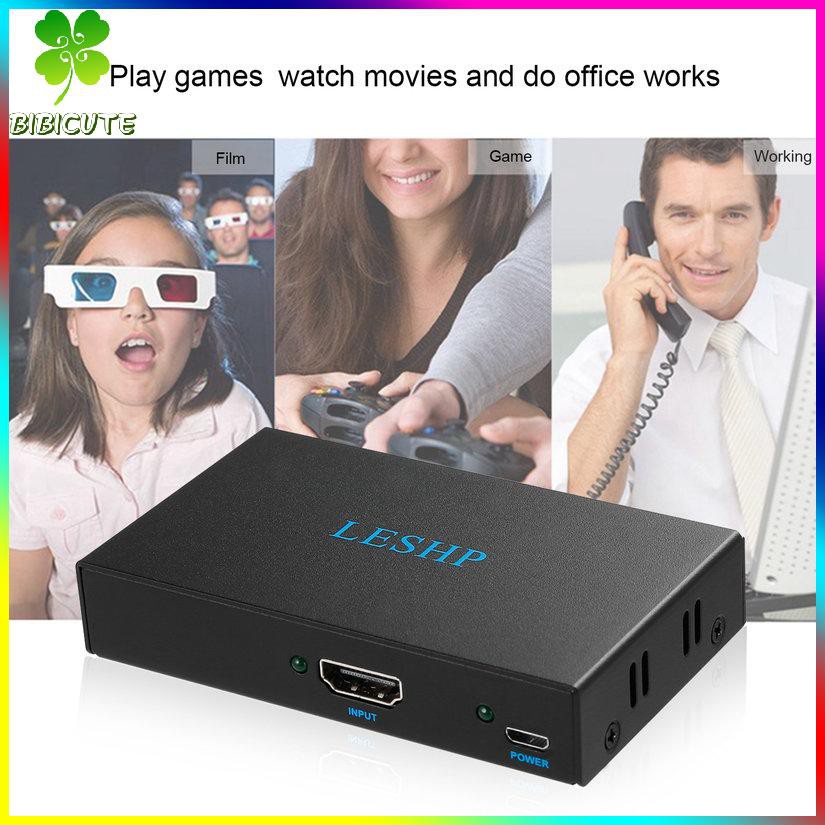 [Fast delivery]LESHP 4K HDMI-compatible Switcher 1 In 2 Out Two Port 1.4V Splitter Box Hub