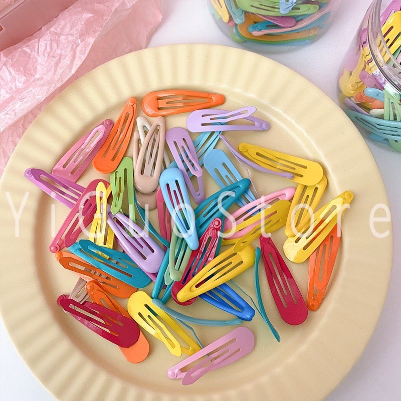 10 Kẹp tóc hàn quốc nhiều màu dễ thương cute dành cho tóc mái tạo kiểu KC32 JOLY