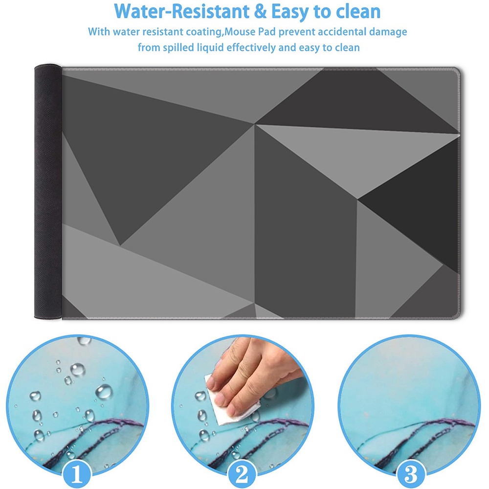 Miếng lót chuột chơi game hình đa giác màu xám