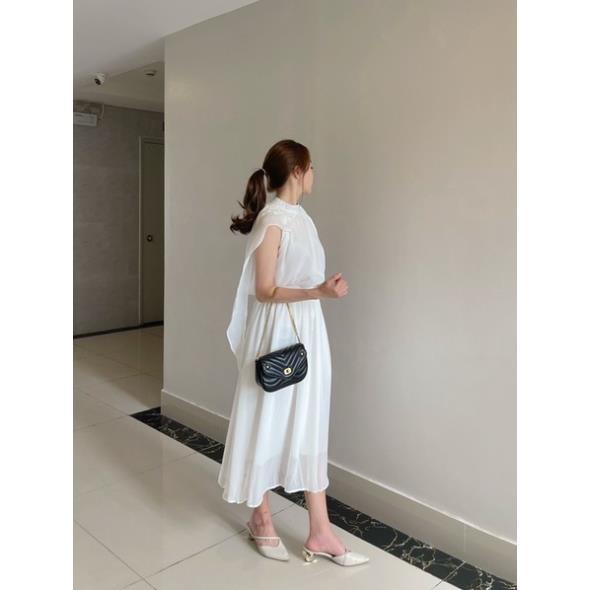 SET voan mềm ÁO TƠ MIX CHÂN VÁY XOÈ TIỂU THƯ