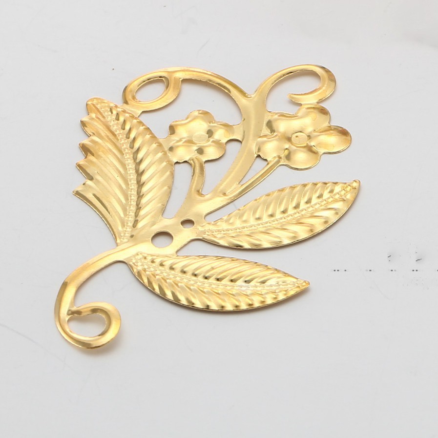 [Nguyên liệu làm trâm] 5 miếng phiến làm trâm hoa lá 38*52mm