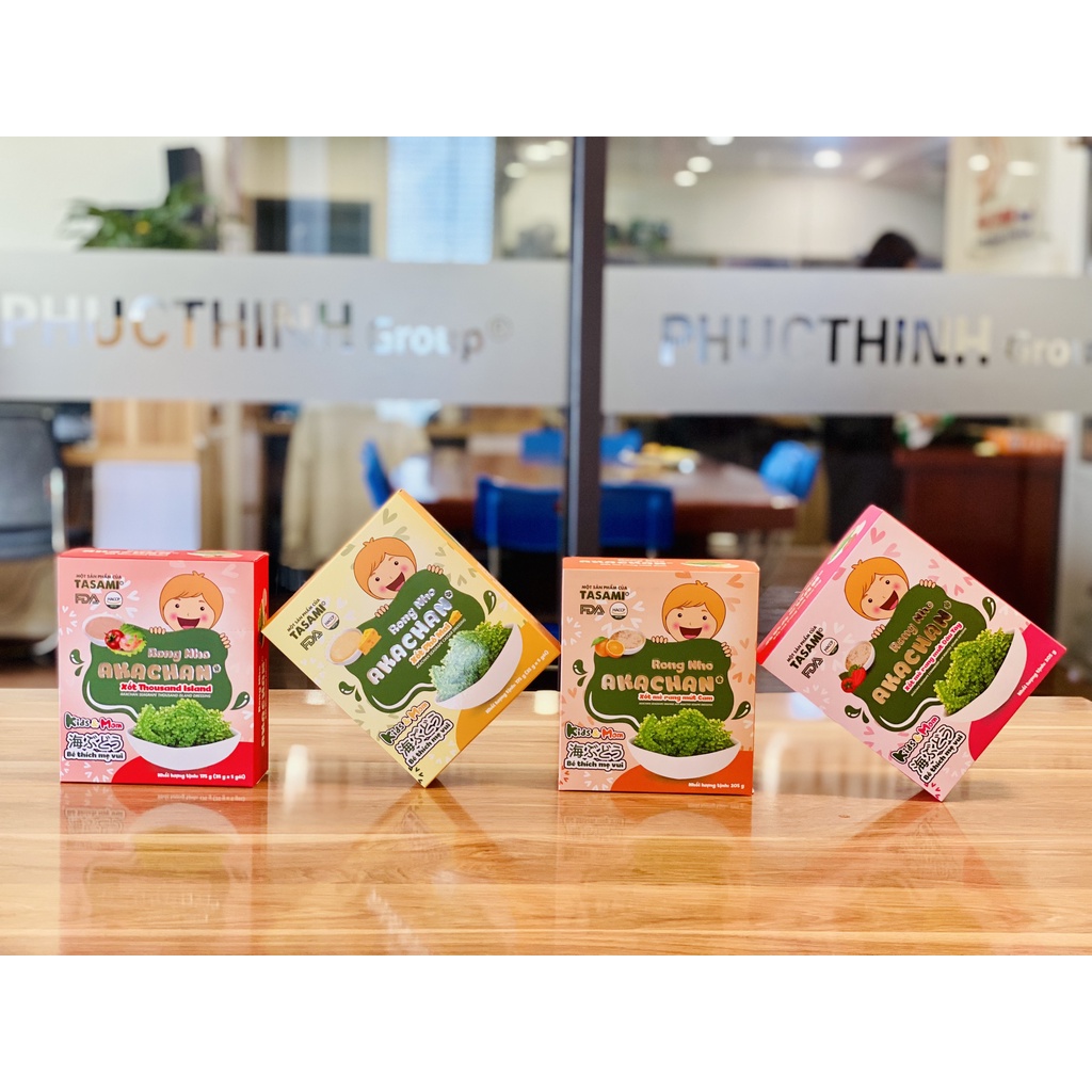 Rong Nho Tách Nước Tươi Akachan Dinh Dưỡng Đóng Gói Khô Tiện Lợi (full vị)