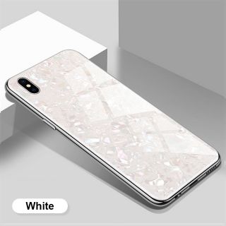Ốp Lưng Kính Cường Lực Vân Cẩm Thạch Cho Iphone