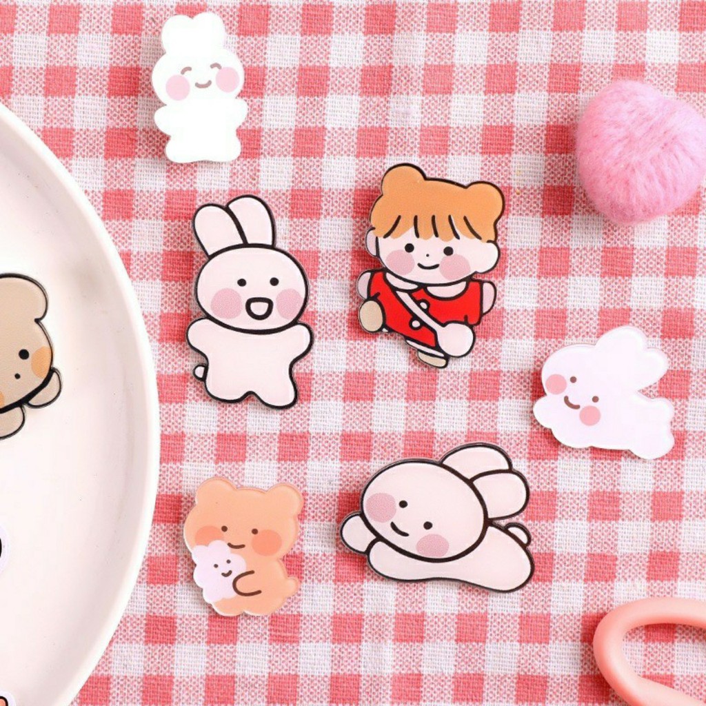 Huy hiệu cài áo, pin cài balo, túi xách xinh xắn- Cartoon Badge Nhật Bản