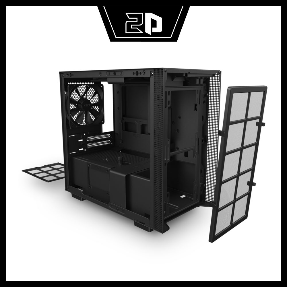 Vỏ máy tính (Case) NZXT H210 MATTE BLACK (Mini iTX/Đen)