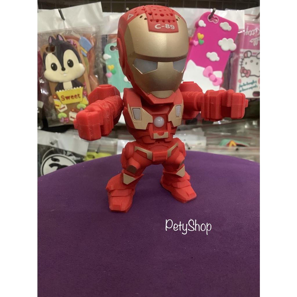 Loa bluetooth mini music Iron Man cao cấp độc đáo cho văn phòng hay để bàn tiện lợi