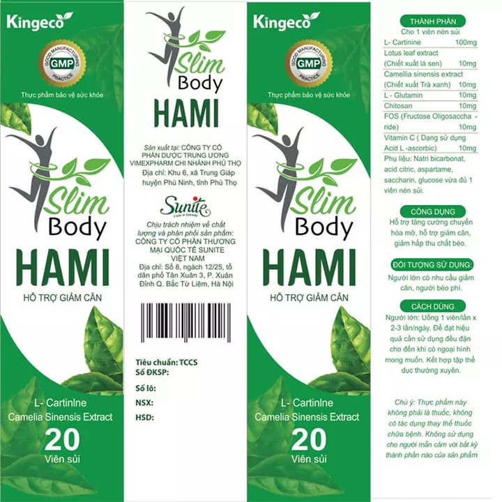 Slim body hamii – Viên sủi hỗ trợ giảm cân hiệu quả, an toàn, giúp chuyển hóa chất béo (20 viên)