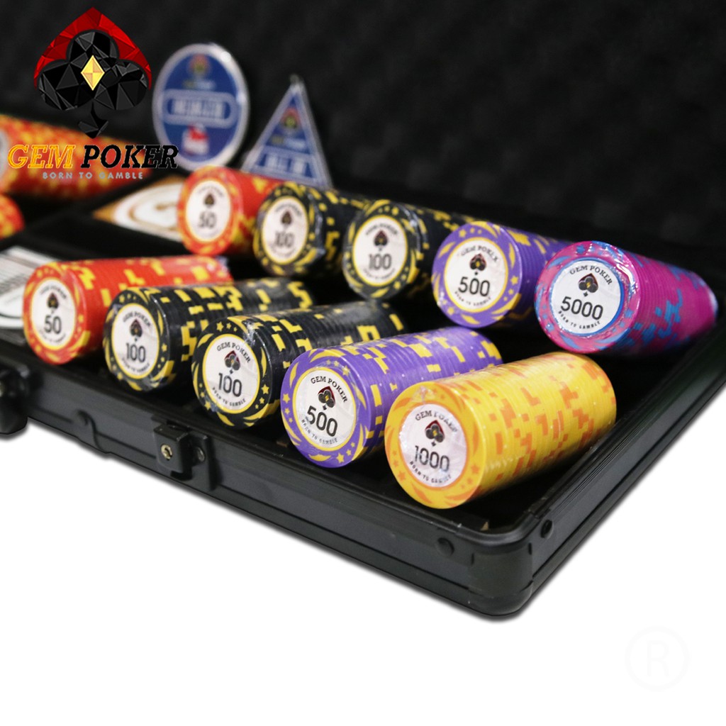 VALI 500 CHIP POKER PHỈNH CLAY "KINGSTAR®" CAO CẤP