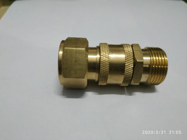 Khớp nối nhanh ren 22mm FULL Đồng 100% cao cấp