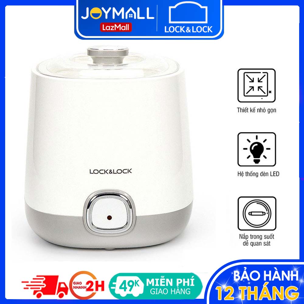 【kho sẵn sàng】Máy Làm Sữa Chua Lock&Lock EJY110SLV 1000ml - Bảo Hành 12 Tháng - Hàng Chính Hãng - JoyMall