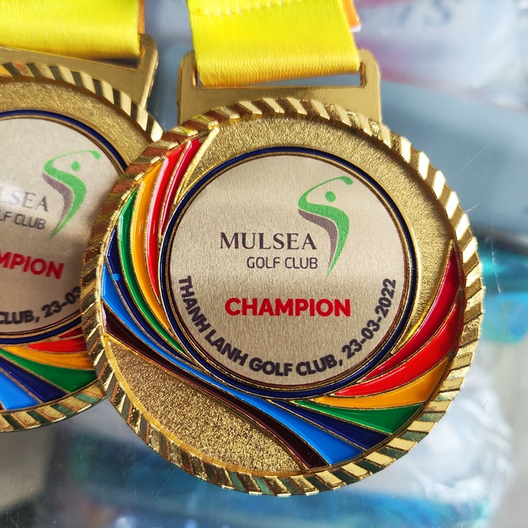 [Free in ấn logo] Huy chương cầu vồng 7 màu chuyên dùng trao giải thể thao - đồ lưu niệm thể thao giá tốt