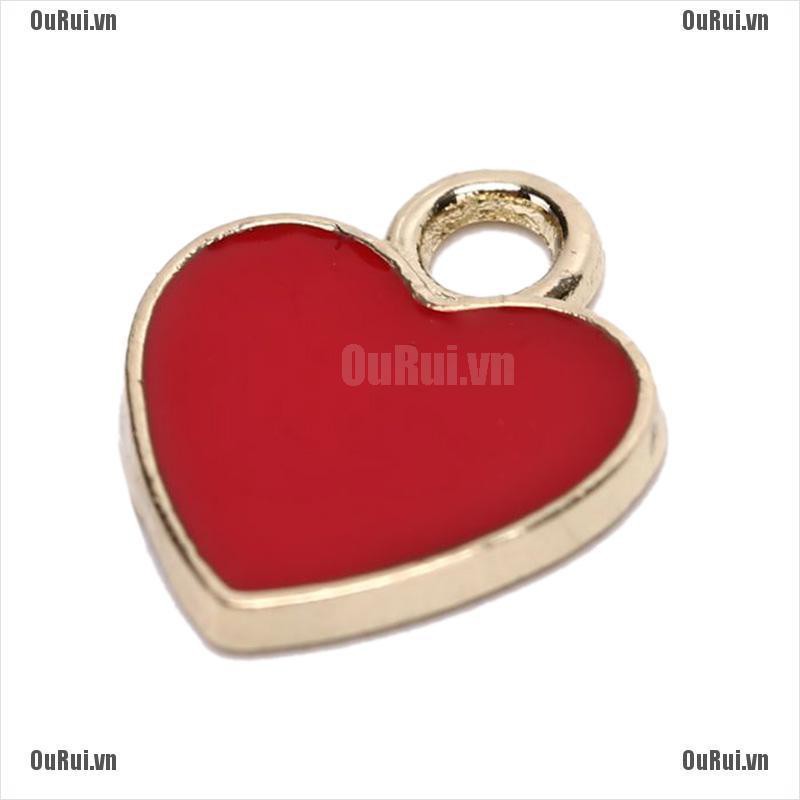 Bộ 20 Phụ Kiện Tráng Men Hình Trái Tim Nhiều Màu Sắc