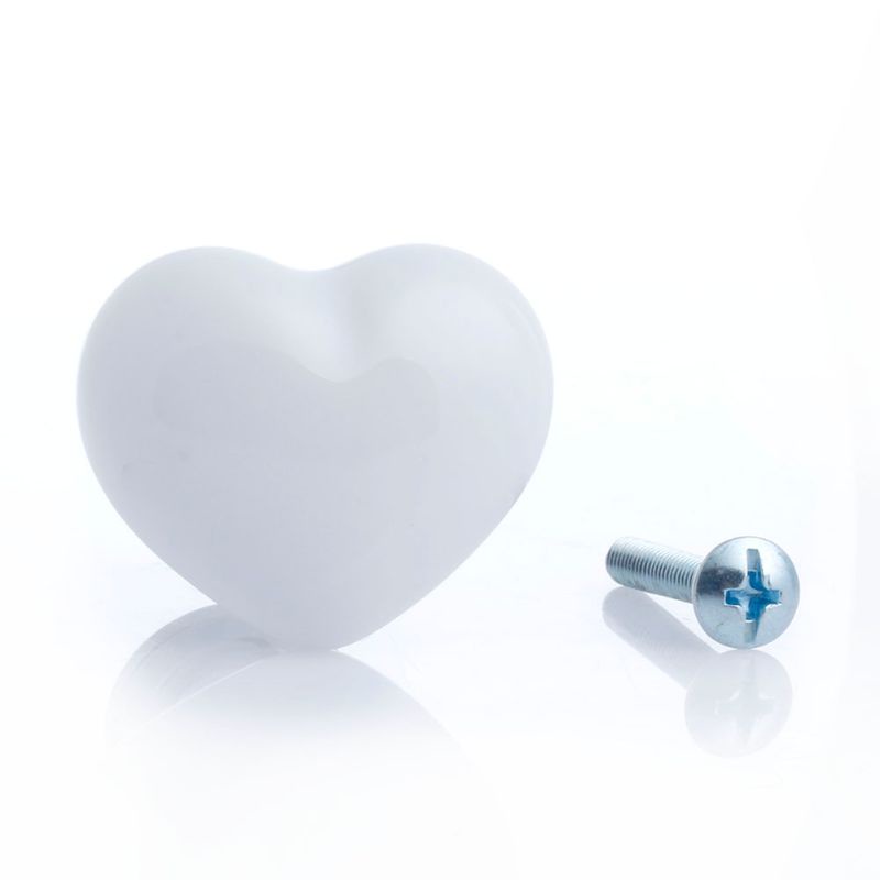 Tay Nắm Cửa Bằng Gốm Hình Trái Tim Phong Cách Retro