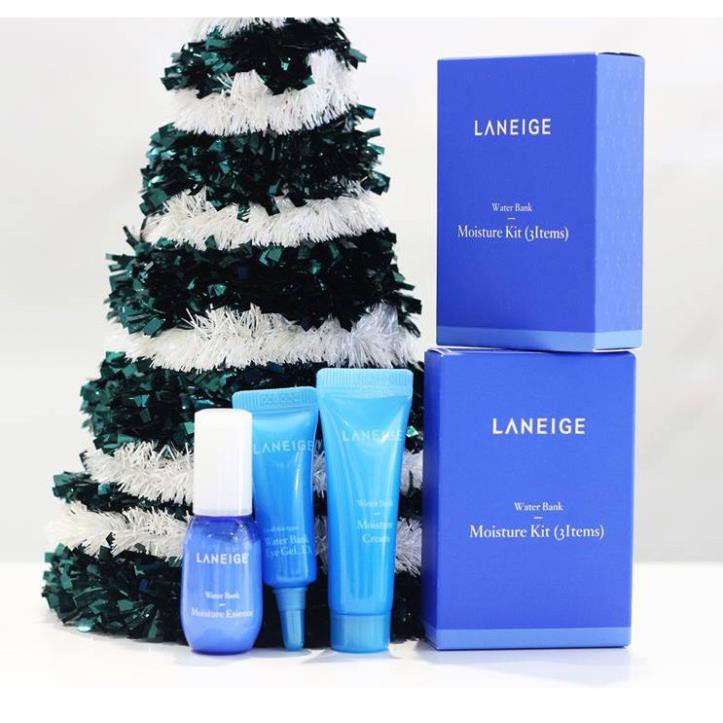 Bộ Kit Du Lịch 3 Món Dưỡng Ẩm Da Laneige Water Bank Moisture Kit 3 Items