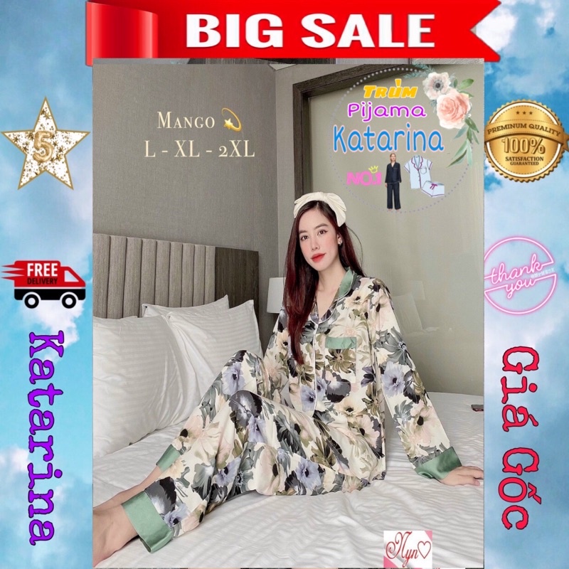 PIJAMA BIGSIZE (60-75kg) Có 2 size| Lụa satin cao cấp mềm mịn