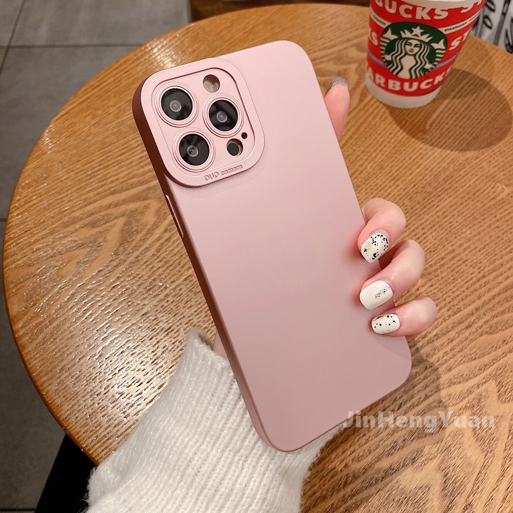 Ốp điện thoại tpu silicon mềm mặt nhám mạ kim loại thích hợp cho iPhone 13 12 11 pro max xr 7 8 plus