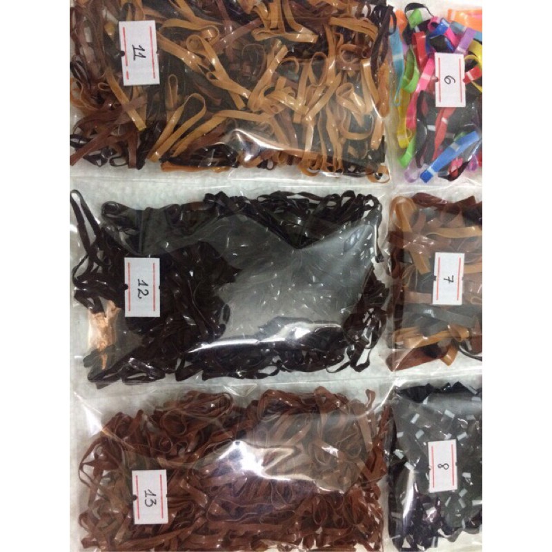 SALE DEAL 1K CÂN CHÍNH XÁC chia sẵn túi dây cột tóc nhiều màu thun chun nịt buộc tóc 30gr 10gr 20gr