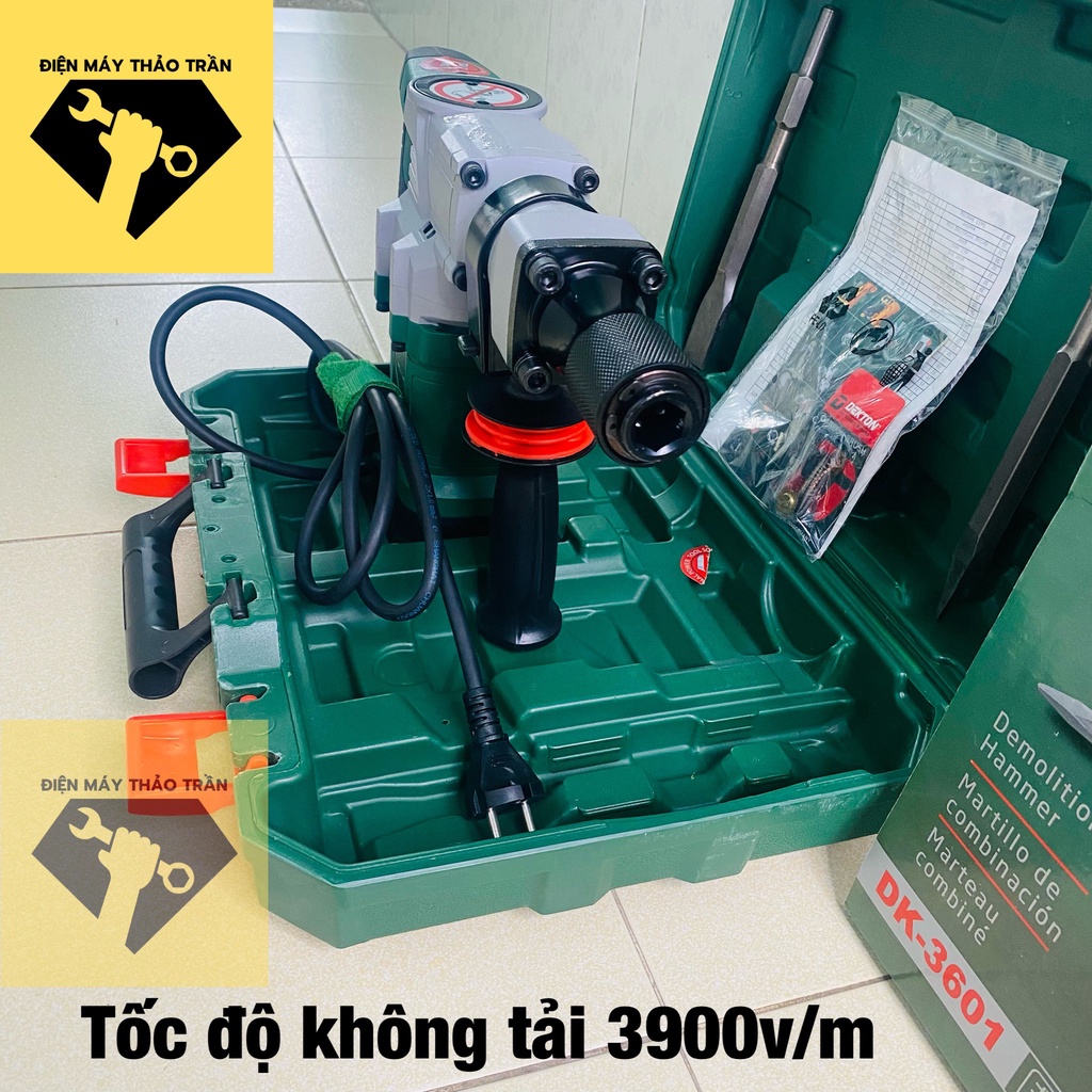 Máy đục bê tông 17mm Dekton DK-3601 Điện 220V : 1400w
