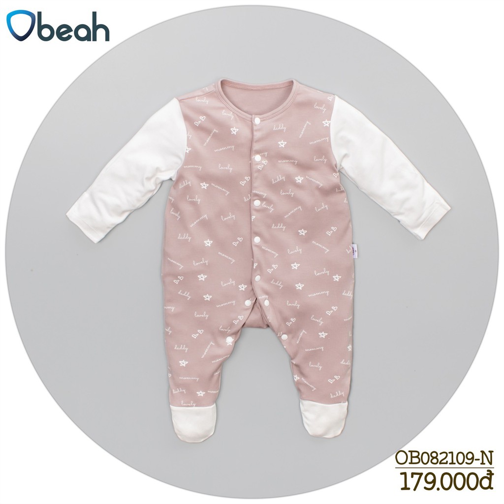 Bộ Bodysuit Obeah tất liền màu nâu chất liệu Petit Fullsize 59 đến 80 cho bé yêu từ 0 đến 18 tháng