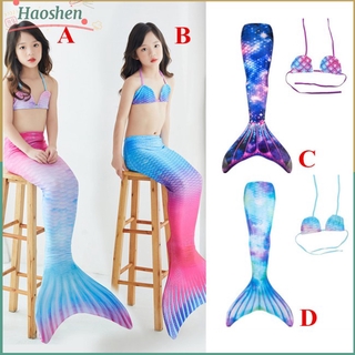 Set đồ bơi 2 mảnh kiểu dáng nàng tiên cá đầy màu sắc đáng yêu cho bé gái