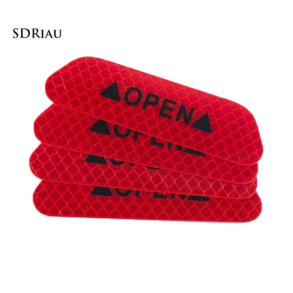 4 nhãn dán phản quang cảnh báo tín hiệu dán cửa xe hơi