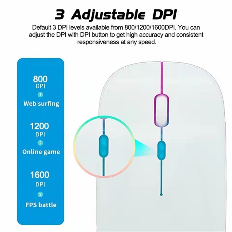 Chuột Không Dây Kết Nối Bluetooth Có Thể Sạc Lại
