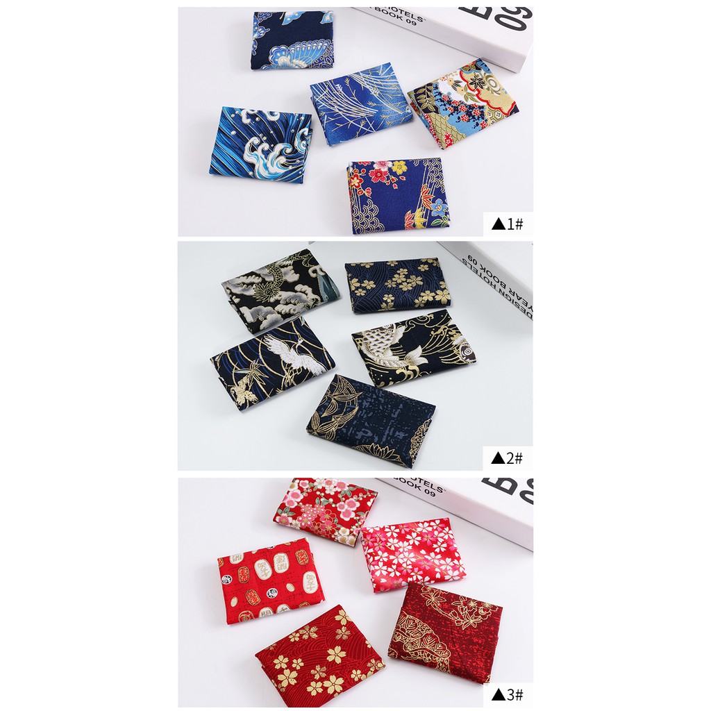Set 5 Tấm Vải 100% cotton 20x24cm Phong Cách Nhật Bản